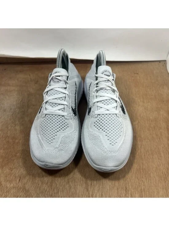 Nike Free RN Flyknit Womens Size 9.5 US White Platinum Athletic Shoes 942839-100 - Picture 2 of 9